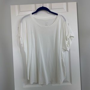 A New Day Casual Tee with Rolled Sleeves White XL